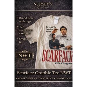 Scarface Graphic T Shirt Mens Large Tony Montana Movie Tee NWT